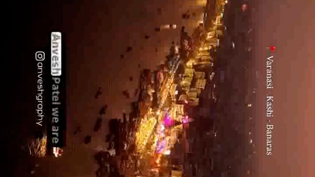 ➡️.......Fireworks at Varanasi- Dev Deepavali. Bird's view from the flight and captain speaking.