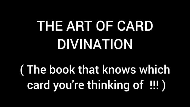 Video The Art of Card Divination by Juan Pablo (English)