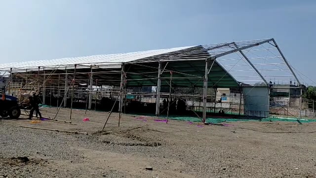 युतीच्या प्रचारार्थ मुख्यमंत्री देवेंद्र फडणवीस यांची जाहीर सभा,सभेची जय्यत तयारी सुरू