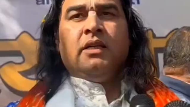 MANT-मथुरा में विश्व हिंदू परिषद की शौर्य यात्रा, आचार्य देवकीनंदन ठाकुर, ने दिया संबोधन,,