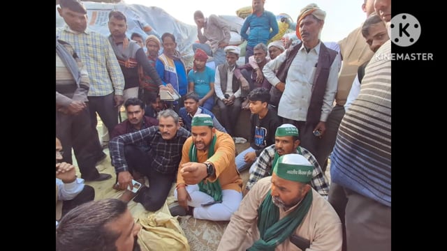  भारतीय किसान यूनियन महाशक्ति आगरा जनपद के जिला अध्यक्ष हर्ष शर्मा को स्थित राजकीय बाजारा खरीद केंद्र के लिए पहुंचे