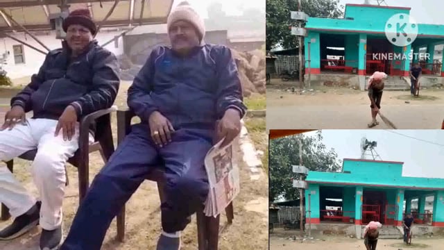 समाजसेवियों के सहयोग से प्राचीन काली मंदिर भितीया के रंगरोगन एवं मंदिर प्रांगण की की गई साफ सफाई 