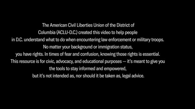 ACLU DC — video production in Washington, D.C. by Dear Summer