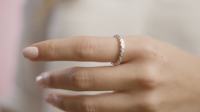 Bezel Set Round Diamond Band - Video