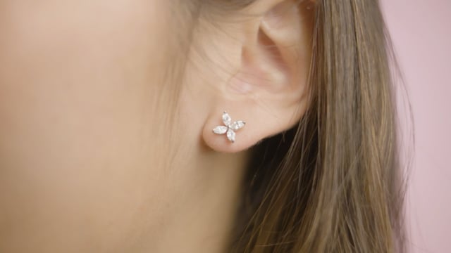 Marquise Diamond Studs - Video