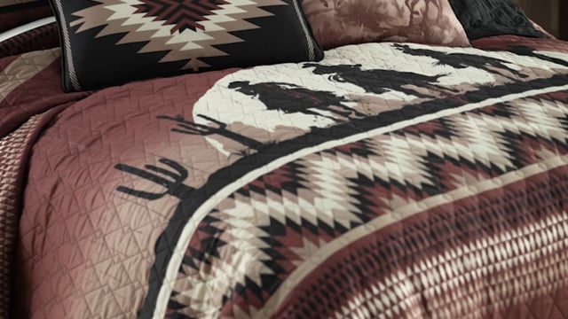 Vimeo video preview for Cowboy Horizon Quilt Bedding Collection - 1152595339