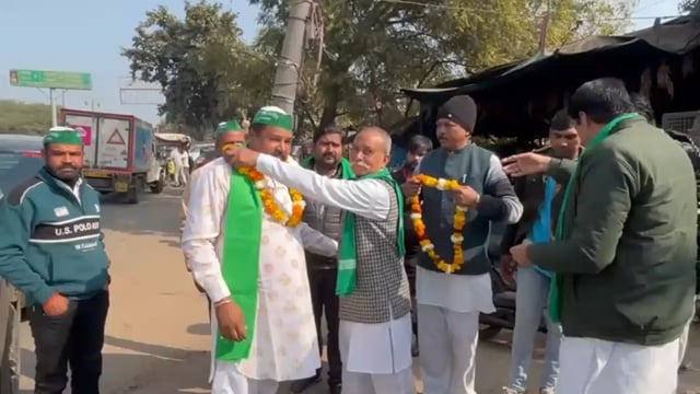 भारतीयकिसानयूनियन सुनीलकेराष्ट्रीय प्रवक्ता पवनचतुर्वेदी वरिष्ठपदाधिकारने प्रदेशअध्यक्षमोहितकुमारशर्माकाभव्य स्वागतकिया 