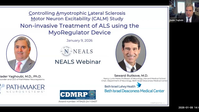 The CALM Study – Non-invasive Treatment of ALS using the MyoRegulator Device Screen Grab