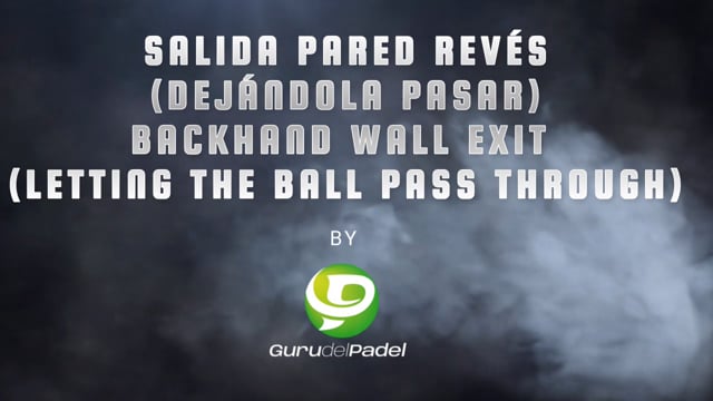 Salida pared revés (dejándola pasar)