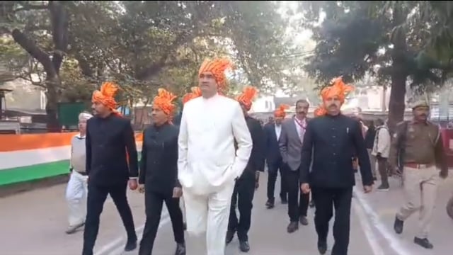 MANT- मथुरा कलेक्ट्रेट व पुलिस लाइन परेड ग्राउंड में, धूमधाम से मनाया गया, 77वां गणतंत्र दिवस,,