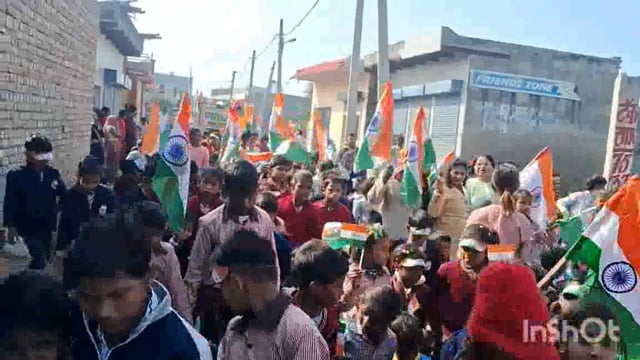 गोवर्धन क्षेत्र  गांव जचोदा मैं 77 वा गणतंत्र दिवस धूमधाम के साथ मनाया गया