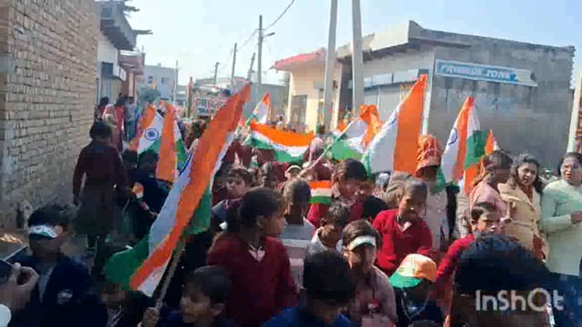 गोवर्धन क्षेत्र  गांव जचोदा मैं 77 वा गणतंत्र दिवस धूमधाम के साथ मनाया गया