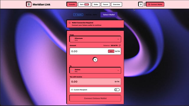 Meridian Link - Solana Deposits