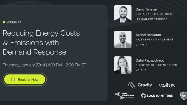 Reducing Energy Costs & Emissions with Demand Response
