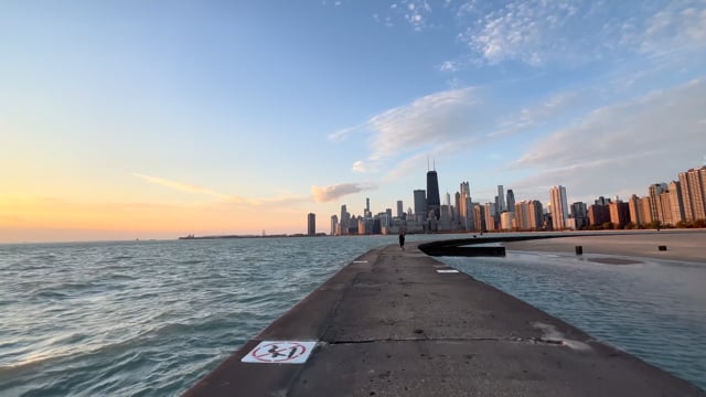 Virtual Cycle Rides – Sunrise Chicago Skyline – Extended Version, USA