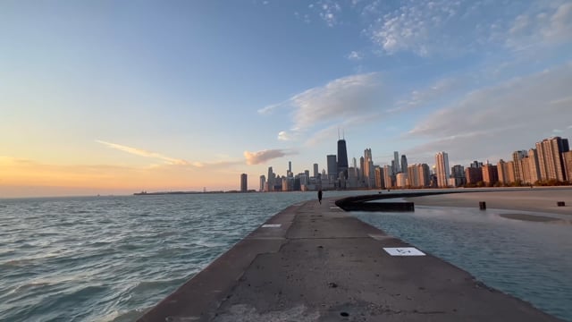 Virtual Cycle Rides – Sunrise Chicago Skyline, USA