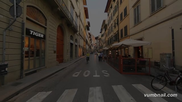 Virtual Walk – Florence City Center, Florence, Italy (SUNSET)