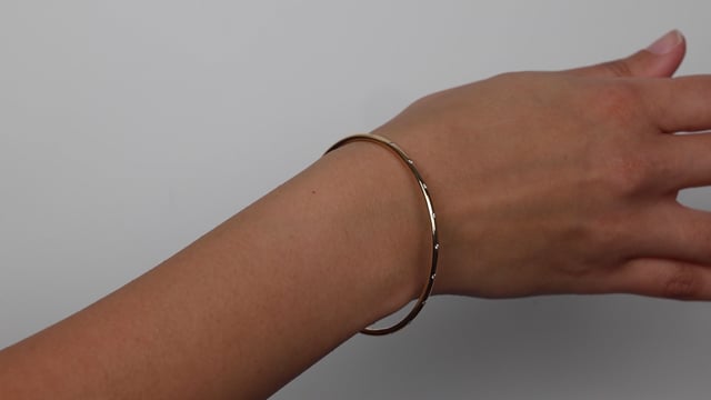 Burnished Diamond Bangle - Video
