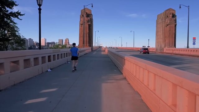 Virtual Cycle Rides – Stadium & Bridges Ride, Cleveland, Ohio, USA 2