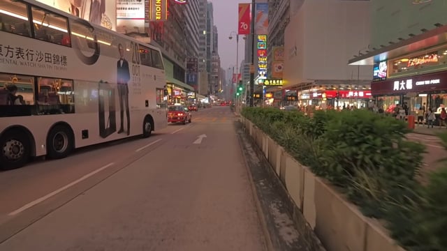 Virtual Cycle Rides – Kowloon and Avenue of Stars at Night – Hong Kong