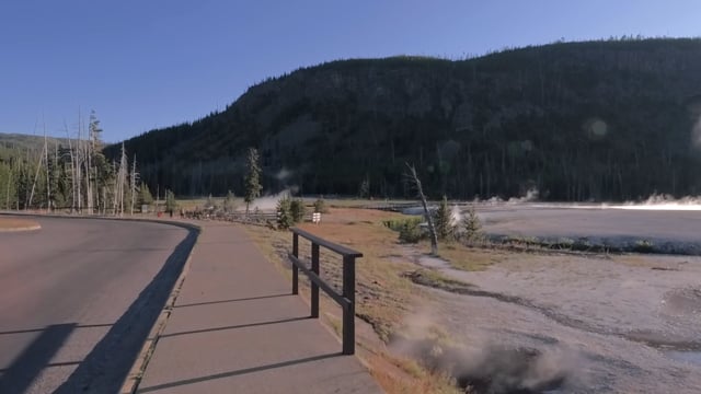 Virtual Cycle Rides – Geysers Pathways, Yellowstone, Wyoming, USA 1