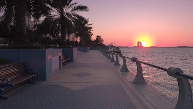 Virtual Cycle Rides – Corniche at Sunset, Abu Dhabi, United Arab Emirates 3