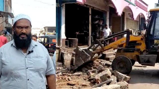 भाजी मार्केट येथे अतिक्रमणावर हातोडा,शहरातील सर्व अतिक्रमणे काढा,शफी कुरेशी