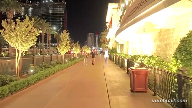 Virtual Run – Timelapse Las Vegas Night Run with Techno Music