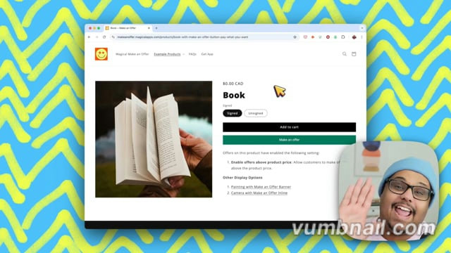 Can I use the Pay What You Want feature to accept donations with Make an Offer?