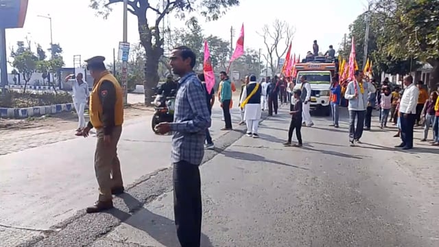 ग्राम साथिनी में खाटू श्याम बाबा भाव झांकी निकाली हजार की हजारों की तादात में सेवकों ने लिया हिस्सा