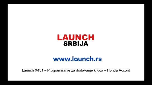 Launch X431 – Programiranje za dodavanje ključa – Honda Accord