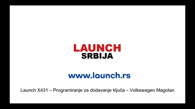 Launch X431 – Programiranje za dodavanje ključa – Volkswagen Magotan