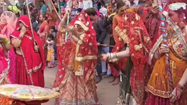 MANT- उत्तर प्रदेश के मथुरा जनपद के बरसाना में,आज विश्व प्रसिद्ध, लट्ठमार होली का भव्य, आयोजन,,