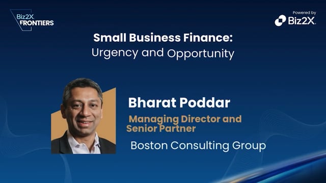 Small Business Finance: Urgency and Opportunity