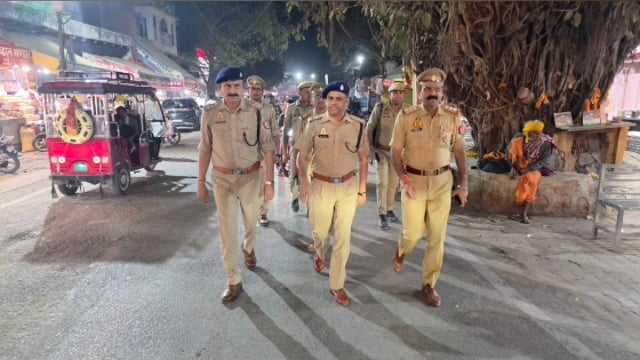 MANT-वी, वी, आई, पी दौरे से पहले गोवर्धन में सुरक्षा व्यवस्था का जायजा,ए,एसपी ग्रामीण ने किया पेठा,हेलीपैड का निरीक्षण,,