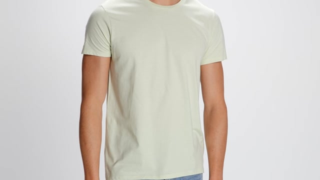 Video for Breda kortermet T-skjorte i økologisk bomull for herre med trykk