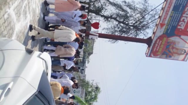 भाजपा जिला अध्यक्ष के स्वागत समारोह के दौरान एकत्र भाजपाई @0563arjunpbh1993 