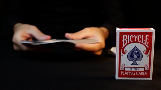 Video Bicycle Special LETTERS Red Playing Cards (plus 10 Online Effects)