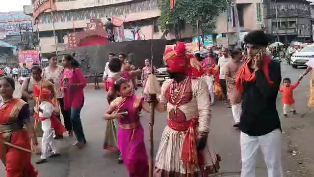 राम जन्मोत्सव चे औचित्य साधून हिंदू एकता, बजरंग दल , हिंदु परिषदेच्या वतीने 21 फुटीश्रीराम