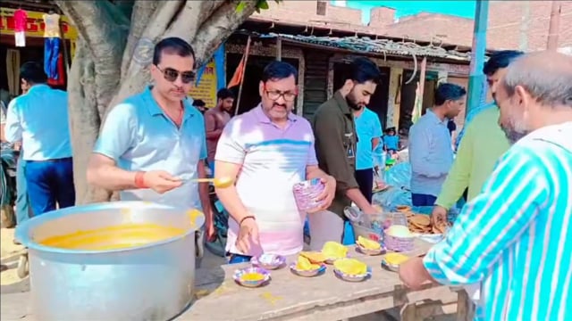 पिनाहट।रामनवमी पर मानवाधिकार सहायता संघ ने किया भंडारे का आयोजन