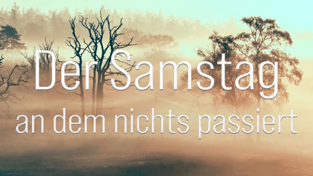 er Samstag an dem nichts passiert | Bluesrock Worship Song