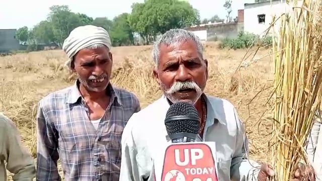 नौझील के गांव सुहागपुर में आसमानी आफत आने के बाद किसानों का रो-रो कर बुरा हाल