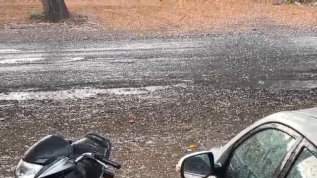 मीरापुर क्षेत्र जबरदस्त ओला वृष्टि ।