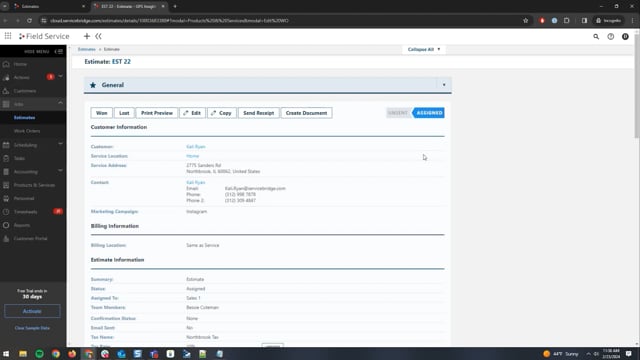 ServiceBridge Creating An Estimate video thumbnail