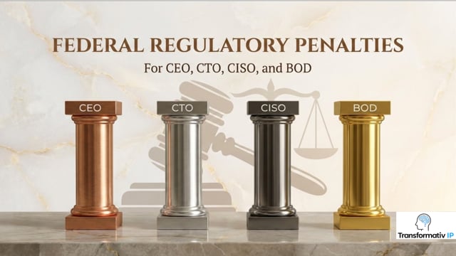 CEO CTO BOD Federal Regulation Personal Liability