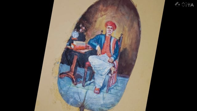 थोर समाज सुधारक जोतिबा फुले यांचे व्दिजनमदिवसाचे औचित्य साधून रूईच्या पानावर तीन से.टी.मी उचीचे ॲक्रलिक रंगात तीन तासात 