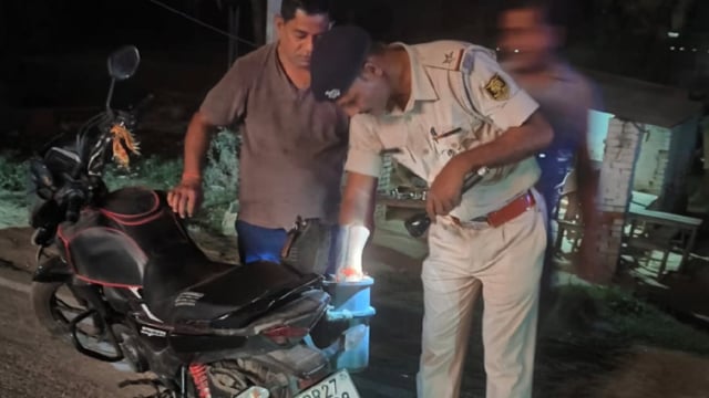 सिरदला में वाहन जांच अभियान बारह हजार का वसूला गया जुर्माना