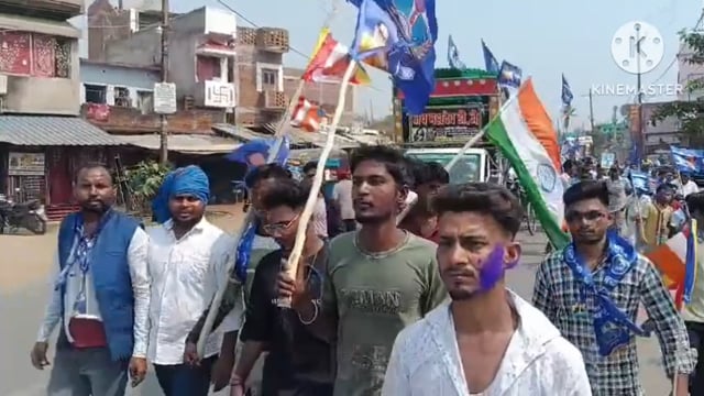 जय भीम के नारों से गूंजा इलाका, अंबेडकर जयंती पर निकाली गई भव्य रैली।