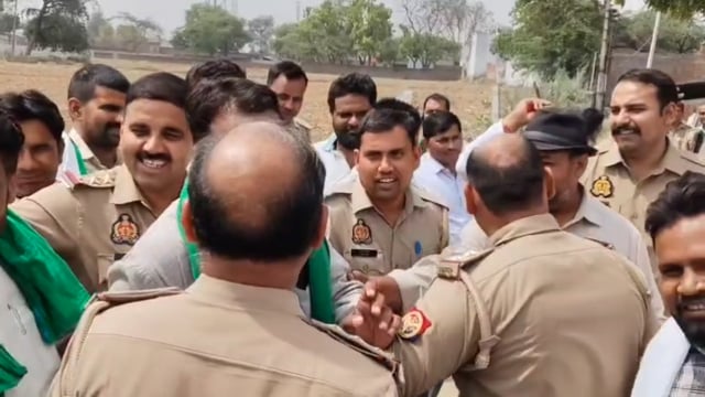 भारतीय किसान यूनियन भानु के राष्ट्रीय प्रवक्ता को तीन थानों की पुलिस ने हापुड़ जाने से बमुश्किल रोका