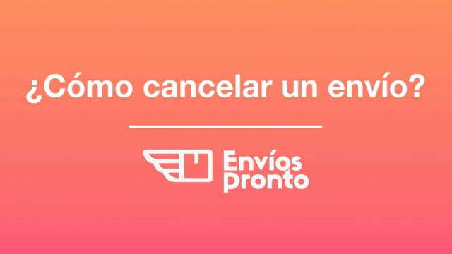 Cómo cancelar un envío